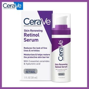 CeraVe Skin Renewing Retinol Serum Smoothing Fine Lines Skin Brightening Anti-Wrinkle Face Serum Anti-Aging Skin Care Moisturizes Essence 30ML