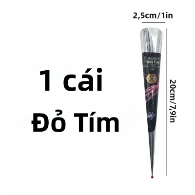 Mực Xăm Tạm Thời Tự Làm Tại Nhà - Màu Đen Đỏ Nâu Dạng Kem Henna Không Thấm Nước Dùng Cho Nghệ Thuật Vẽ Trên Cơ Thể