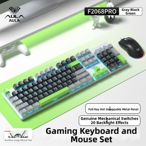 AULA | Wired Mechanical Keyboard Mouse Set 108 Keys