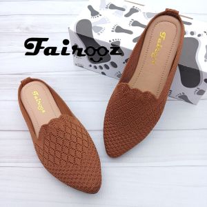 Fairooz - Sepatu Wanita Flat Shoes Rajut Import NEW MOTIF