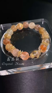 [现货] 黑母矿钛晶+红胶花+彩发晶手串｜强力辟邪 × 旺运开财 × 提升魅力气场｜Black Titanium Quartz + Red Resin Flower + Rutilated Quartz