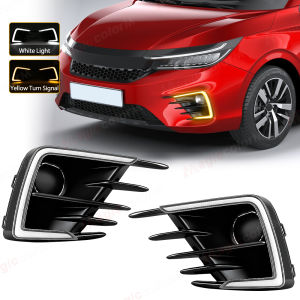 LED DRL For Honda City GM2 RS 2020 2021 2022 Daytime Running Lights Turn Signal Lamps Fog Lamps Car Front Bumper Headlights