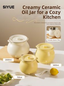 SIYUE | Ceramic Heat-Resistant Food-Use Sealed Lid Seasoning Pot