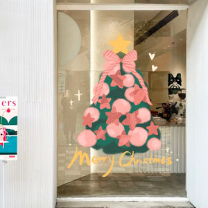 สติ๊กเกอร์ติดหน้าต่างตกแต่งคริสต์มาสสไตล์สแกนดิเนเวียน Snowman และ Christmas Old Man Design สําหรับห้างสรรพสินค้าและการตกแต่งบ้าน