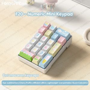 Forgeant F20 Mini Wired Numeric Keypad 20Keys ABS Material RGB Ergonomics For Pc Computer Accessories Office Number Pad Gifts