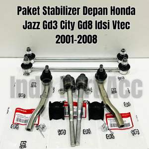 Stabilizer Depan Link Karet Stabil - Tie Rod - Long Tierod Rack End Honda Jazz Gd3 City Gd8 Idsi Vtec 2001-2008 Original