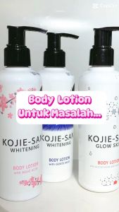 KOJIE-SAN Body Lotion 250ml - Kojic Acid Glow skin Goats Milk UV Protection Mencerahkan