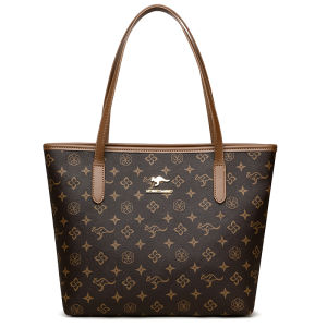 Leather Printed Ladies Bag 2026 New Casual High-End Large Capacity Commuter Single Shoulder Handbag Tote Bag for Women