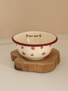Stylish Retro Enamel Bowl
