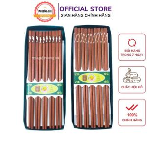 Đũa gỗ cao cấp không chất bảo quản [ bộ 10 đôi ] Đũa gỗ ăn cơm siêu bền chống mốc - Mỹ Nghệ Phương Chi