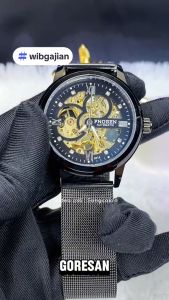 Jam Tangan Asli Otomatis Pria Tahan Air Mesin Mekanik Transparan New Automatic Mechanical Fngees Terbaru Stainless Steel Titanium Anti Karat Quartz Kaca Tebal Aksesoris Arloji Men Watches Automatics Import Formal Bisnis Kasual Bergaya Cowok Keren COD-JF23