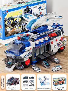 PALONG | Fire Rescue Police Car Track Playset Educational Toy