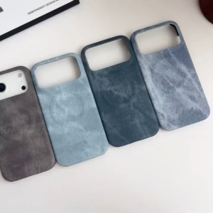 Denim adsorbable hard case for iPhone 17 16 15 14 13 12 Pro Max Plus 17Air casing Minimally designed half pack adsorbable cover for iPhone17 case