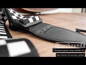 สายสะพายกีตาร์โปร่ง กีตาร์ไฟฟ้า สายสะพาย เบส อูคูเลเล่  สายผ้าWoven Strap หัวหนัง ปรับความยาวได้