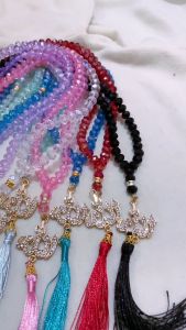 tasbih kristal allah 99 tasbih batu kristal berkilau 8mm 99 butir/penglengkapan sholat tasbih kristal/tasbih mutiara