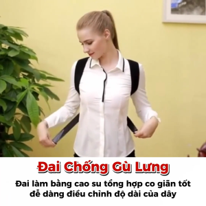 Đai Bảo Vệ Vòng 1Chống Gù Lưng Cột Sống Nữ Nam Cải Thiện Vóc DángNgăn Ngừa Thoái Vị Thoái Hóa