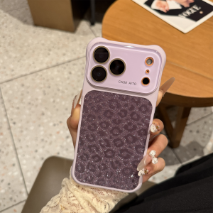Bling Leopard Print Full Coverage Protective Case for Multiple iPhone Models Shockproof