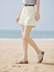 XIANGYING | High Waist Denim Shorts Women Slim Loose A-line Utility Style