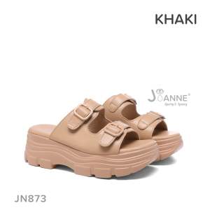 JOANNE Highsole Slop Sandals Wedges Shoes Sepatu Wanita #JN873