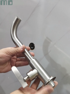 BAOKEMO Stainless Steel Rotatable Wall-Mounted Single Cold Water Faucet – For Sinks Gardens and Pools