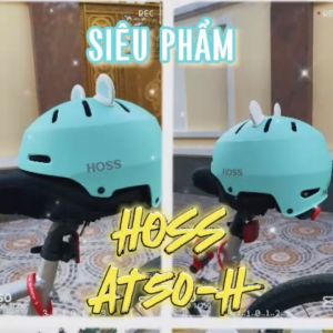 Nón Bảo Hiểm Xe Máy HOSS AT50-H Cho Người Lớn - Thiết Kế Tai Mèo/Gấu Chỉnh Size 360 Độ Chất Liệu ABS Cao Cấp Màu Sắc Đa Dạng