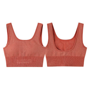 GinGinKing High Energy Yoga Sports Bra with Chest Pad U-Neck Seamless Elastic Womens Moisture Wicking Quick Dry Breathable