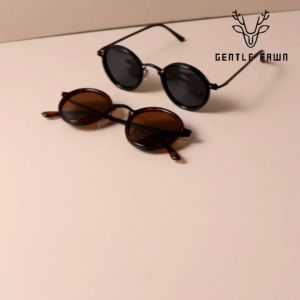 Gentle Fawn Kacamata Sunglasses Polarized Model Bulat Retro Trendi Alloy Tr Vintage style Fashion pria dan wanita  10749