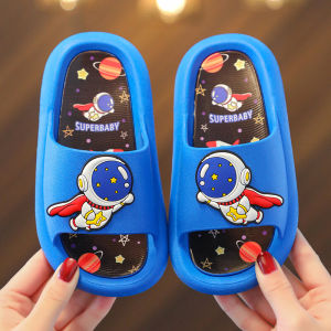 Ultra Soft Childrens Indoor Slippers Cute Cartoon Astronaut Design Non-Slip Summer Slip-On Shoes for Boys And Girls