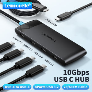 Lemorele | LEMORELE 8-in-1 Type-C USB Hub 10Gbps USB-A 3.2 for Laptop PC Dock Station Adapter for MacBook Mobile Phone Printer Camera