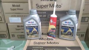 Dầu Nhớt Mobil Super Moto Scooter xe tay ga 10w30 800ml - nhập khẩu - tặng nhớt hộp số 85w140