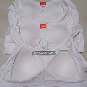 Áo Trắng Học Sinh Aó lót Nữ Mút May Liền Bo Thun BigSize 30kg đến 75kg Cotton Mềm Mịn Mát ThoaNguyenMHA 026ANG