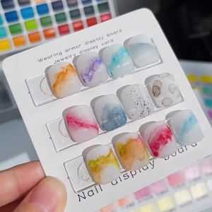 Japanese Watercolor 50/72/90/100 Paint for Nail Art Health Solid Blooming Gradient Watercolor Color Manicure Tool 美甲水彩套装