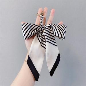 Cute Pearl & Bowtie Design Keychain Pendant
