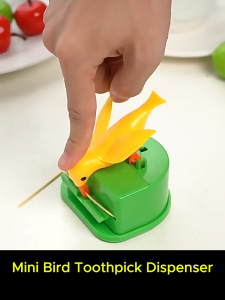 Automatic Bird Toothpick Dispenser Toothpick Holder Press Type Toothpick Box Restaurant Table Toothpick Container