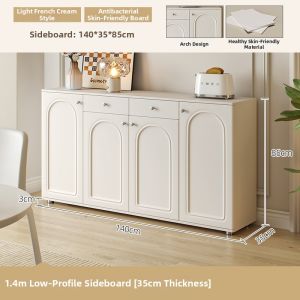 YANGYING | Cream Style Small Apartment Integrated Storage Cabinet