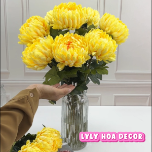 Cành Cúc Đại 1 bông Trang Trí Nhà Cửa Hàng Văn Phòng Sự Kiện. Hoa Lụa Decor