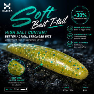 HIASIDA 1Bag High Elasticity Shining Design Long Thread T Tail Soft Plastic Worm Fishing Lure Artificial Soft Silicon Body Lures