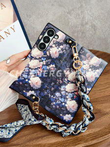 Original Cheenergy Jasmine Samsung ZFold6 Phone Case Vintage Flip Cover Protective Strap Womens Style Silk Scarf Handbag