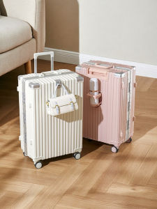 2025 New Aluminum Frame Luggage Bag Password Lock Travel Suitcase for Men And Women 20 Inches Large Capacity Fashion Trend