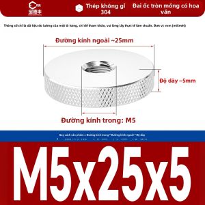 BAODEFENG | Đai Ốc Thân Xoắn Điều Chỉnh Được bằng Thép Không Gỉ 304