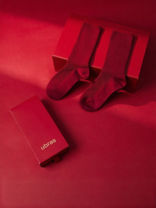 Ubras | Red Wedding Couple Mid-calf Socks