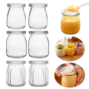 YESPERY 100/150/200ML Pudding Glass Bottle Honey Yogurt Glass Bottle Mini Cup Bottle Jelly Milk Baking Mold Food Storage Container