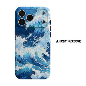 Anime Waves Phone Case for iPhone 18 17 16 15 14 13 12 11 Air Pro Max Plus Double-layer Cover