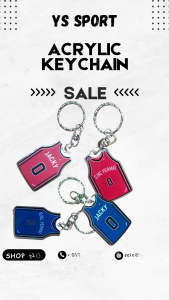 CUSTOM ACRYLIC KEY CHAIN 1 PCS  Send Us Your Name the Number You Want