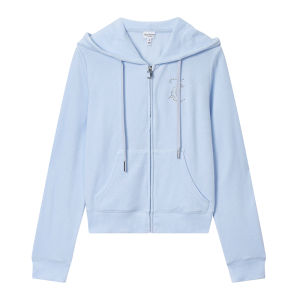 Juicy Couture | 100% Cotton Velvet Hooded Coat