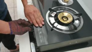 【Ready Stock】Glass top Gas stove Burner gold and black replacement parts