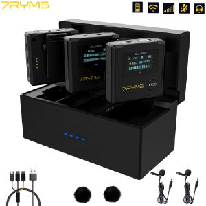 7ryms iray dw30 2.4G dual-channel 8GB on-board mic-rô không dây ghi âm với ai denoise cho iPhone Android máy tính GoPro DJI Camera hành động DSLR máy ảnh