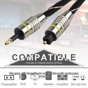 xiede | Mini Toslink to Toslink Cable 3.5mm Digital Sound SPDIF Optical Audio Adapter for TV Box Soundbar - Optical out Converter