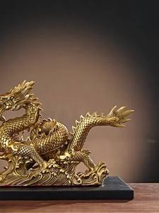 BINYUE | Pure Brass Dragon Statue