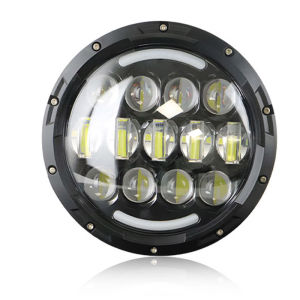 Đèn Pha LED 7 Inch H4 H13 Cho Xe Jeep Wrangler Ngoài Đường Suzuki Samurai Đèn Đôi Mắt Thiên Thần DRL Chạy Đèn Làm Việc Thanh Ánh Sáng